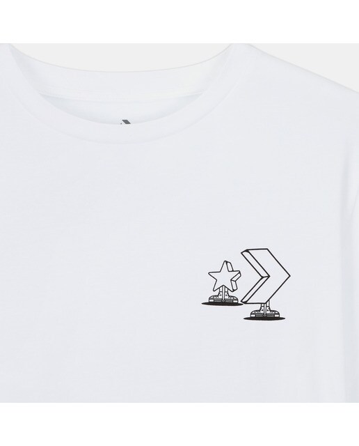 T-shirt Casual de Homem Skateboarding Star Chevron T-Shirt Preto-3