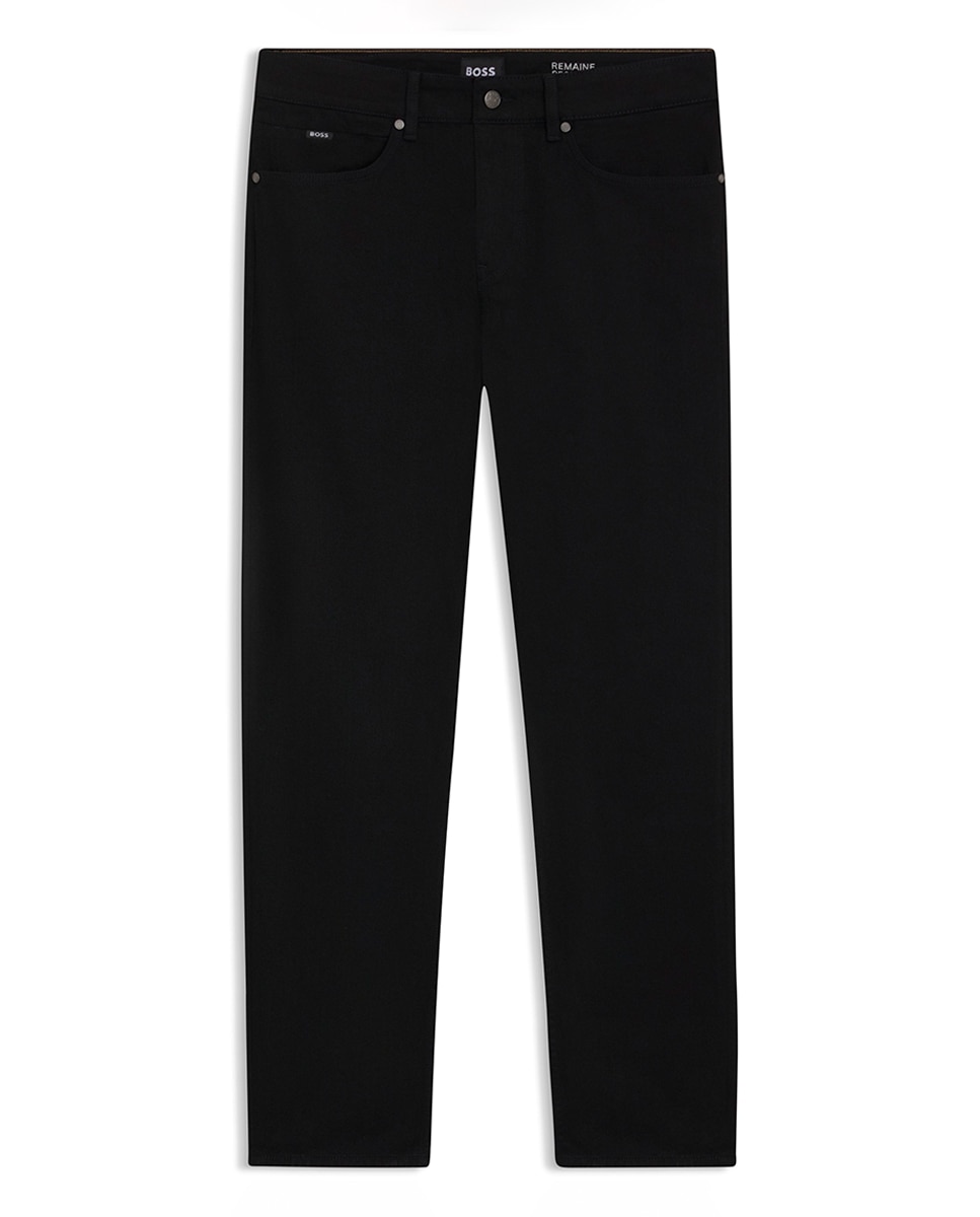 Jeans Maine Straight Fit de Ganga Italiana Super Suave Preto-5