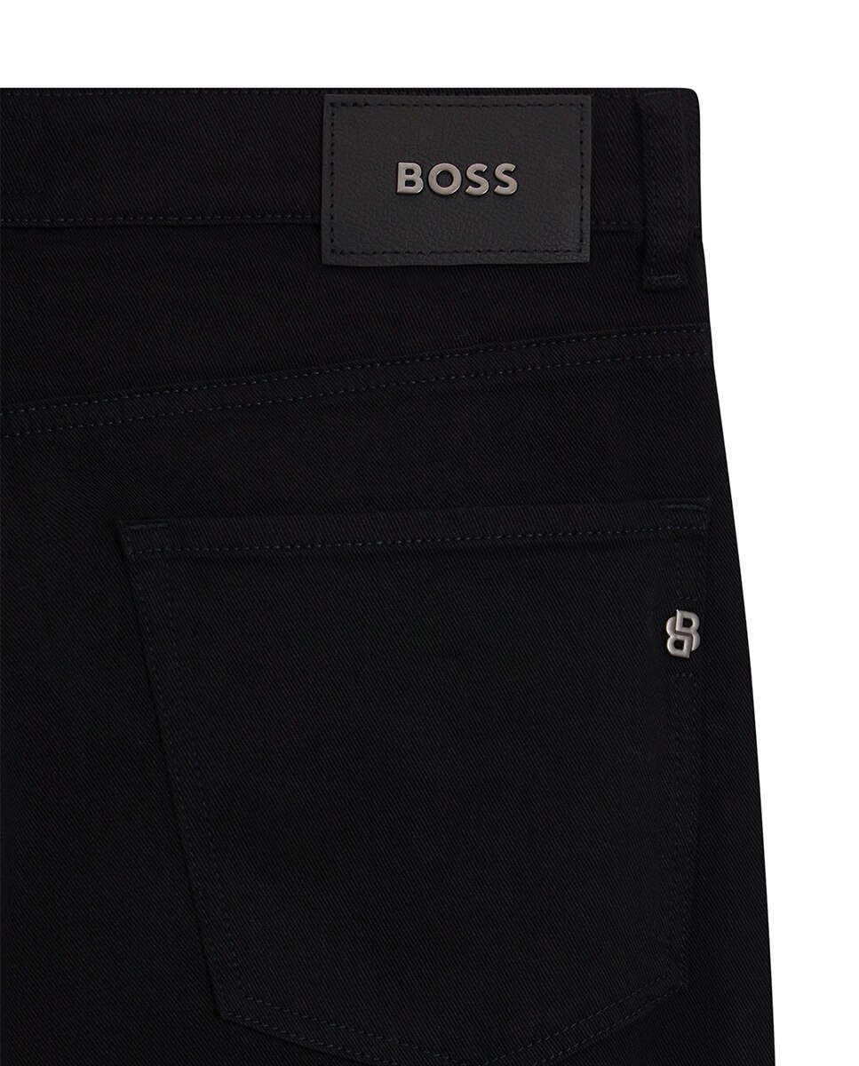 Jeans Maine Straight Fit de Ganga Italiana Super Suave Preto-6