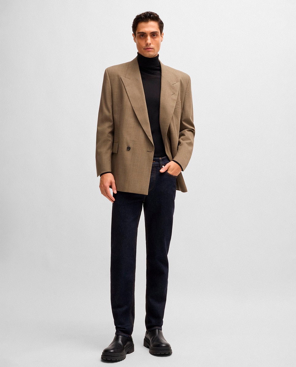 Boss - Vaqueros Delaware slim fit de denim elástico.