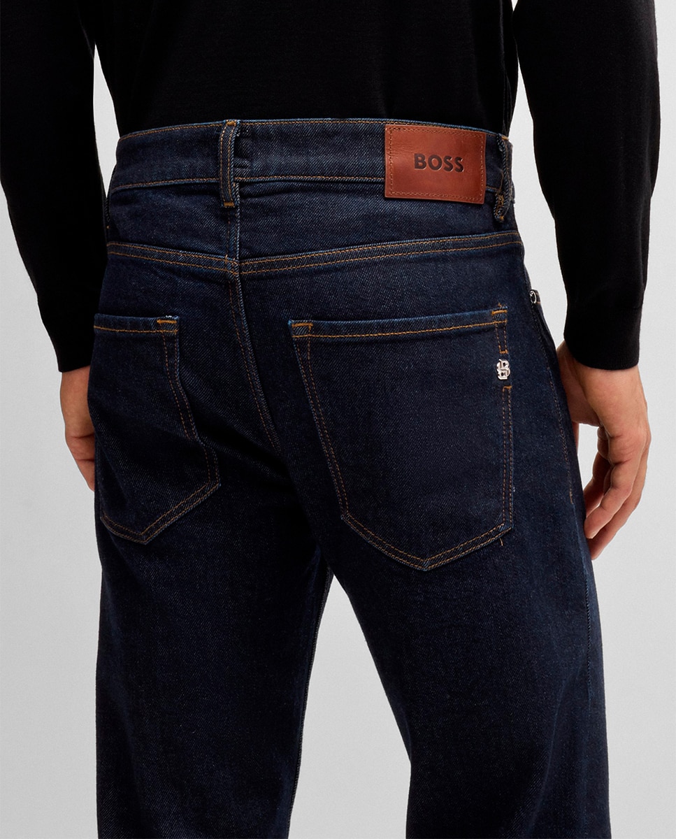 Jeans Delaware Slim Fit de Ganga Elástica Azul-marinho-4