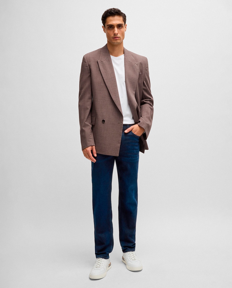 Jeans Maine Straight Fit de Ganga Super Suave Azul-marinho-1
