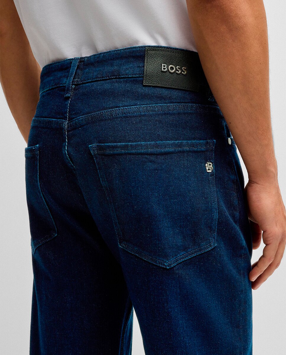Jeans Maine Straight Fit de Ganga Super Suave Azul-marinho-4