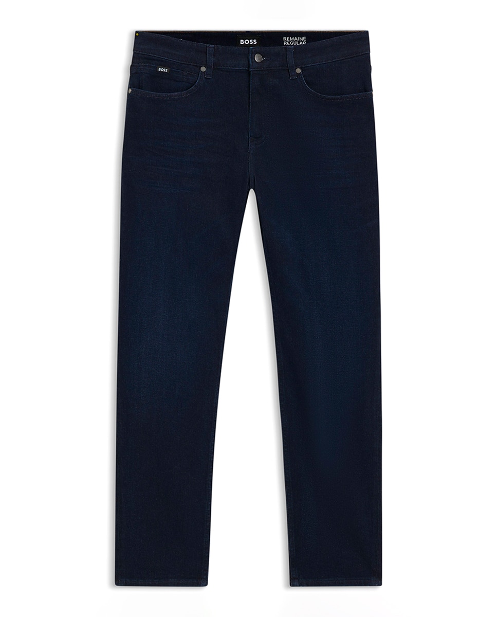 Jeans Maine Straight Fit de Ganga Super Suave Azul-marinho-5
