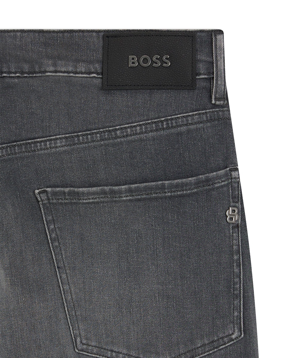 Jeggings Maine Straight Fit em Tecido de Ganga Elástica - Cinzento Cinzento-6