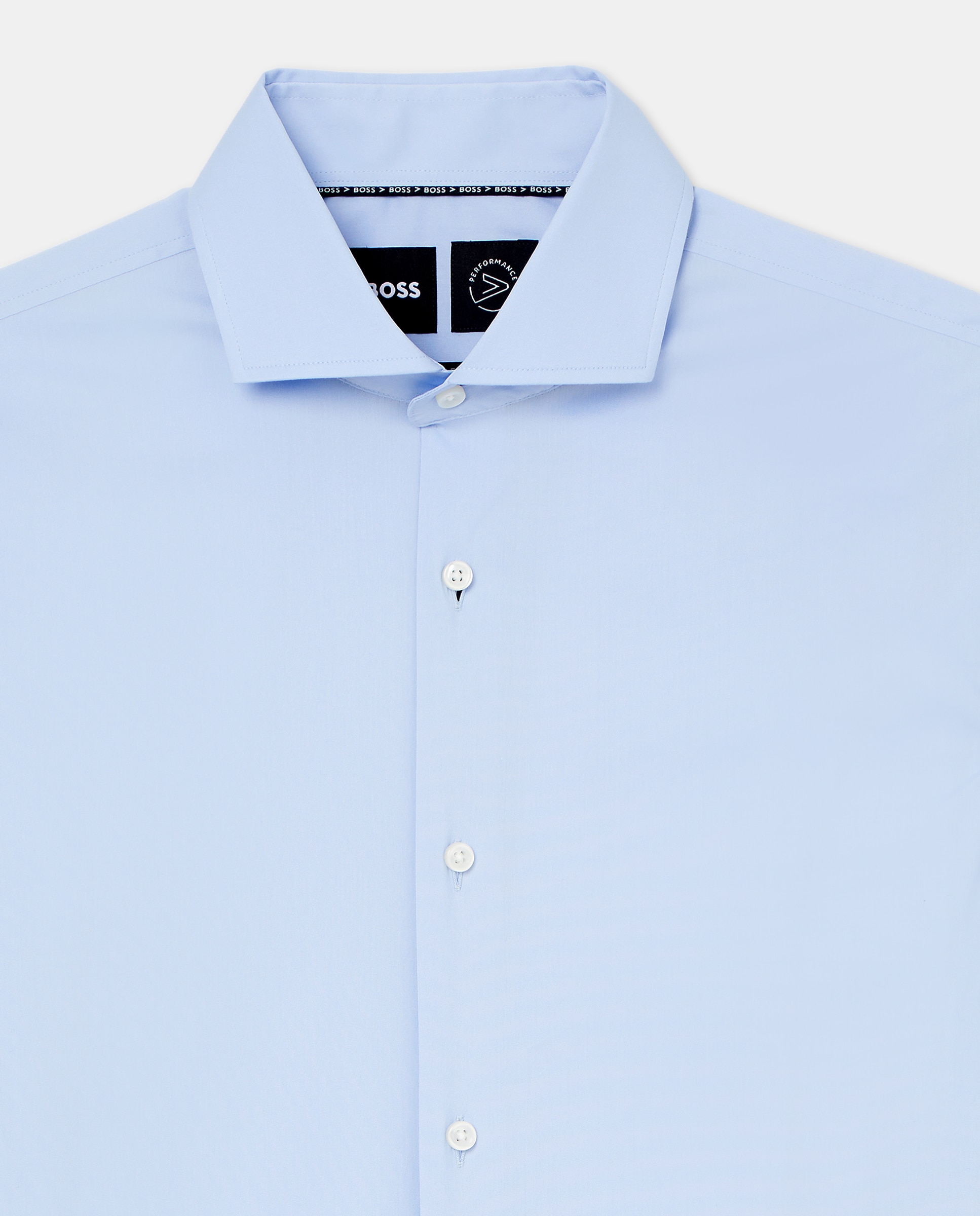 Camisa Slim Fit Fácil de Engomar e em Popelina de Mistura de Algodão Azul-marinho-2