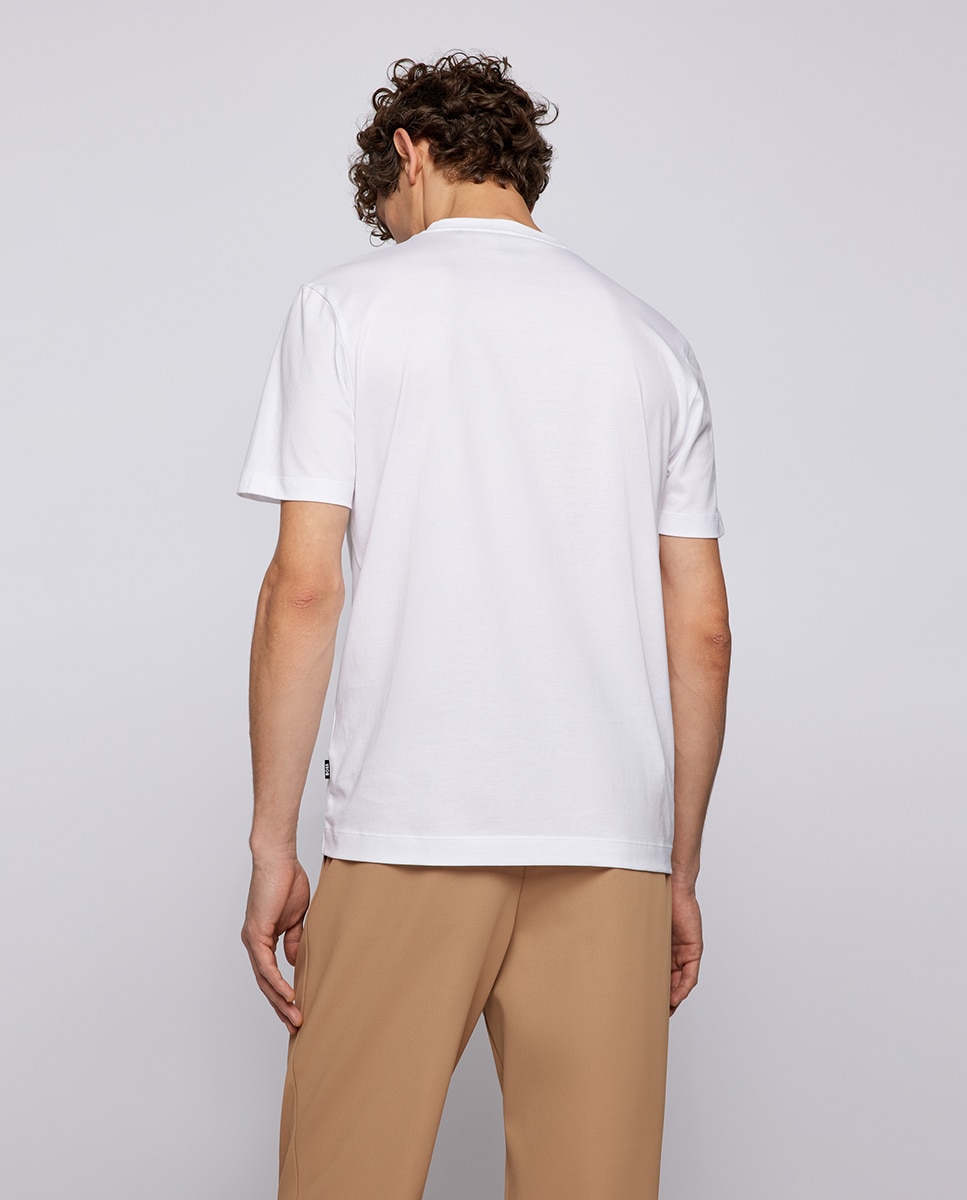 T-shirt Regular Fit com Logótipo Branco-2