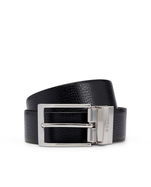 Imagem 0 de Cinto Reversível em Pele Italiana Granulada com Logótipo na Presilha