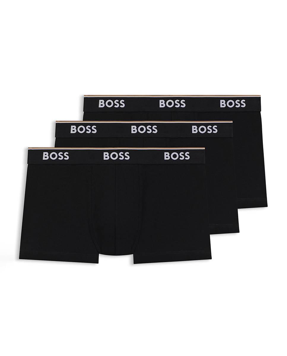 Imagem 0 de Embalagem de Três Boxers de Algodão Elástico com Logótipo no Cós