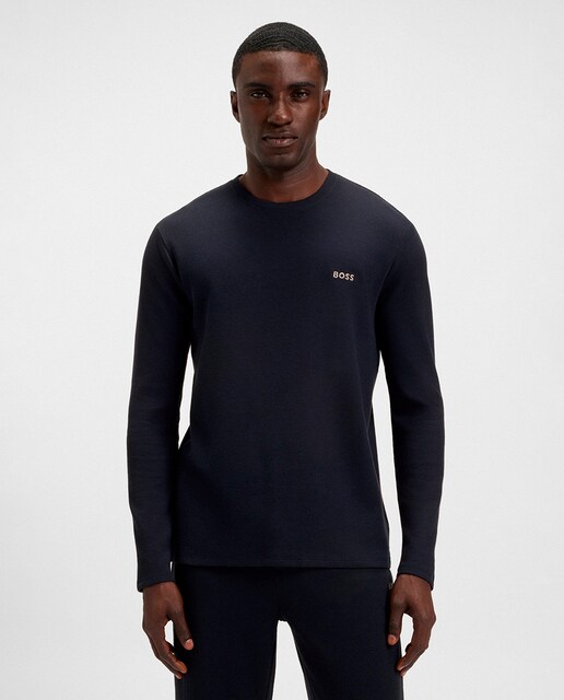 Imagen 0 de Camiseta de pijama en algodón con logo bordado de hombre