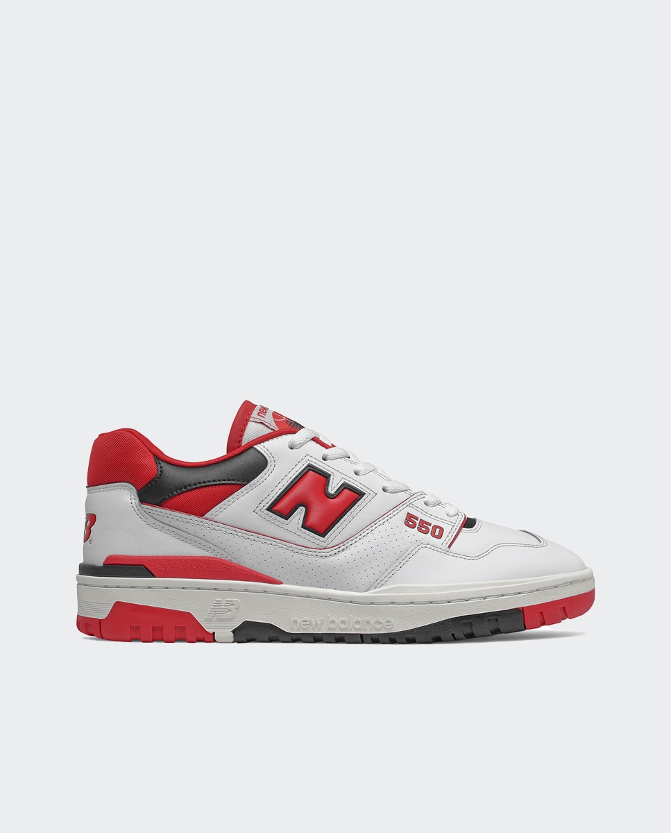 Sapatilhas casual unissexo 550 New Balance Branco / Vermelho-1