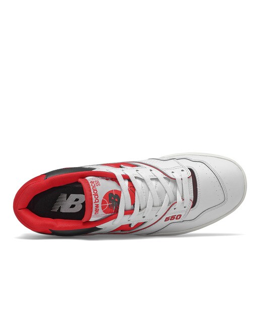 Sapatilhas casual unissexo 550 New Balance Branco / Vermelho-3