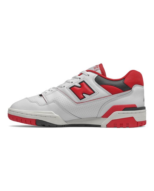 Sapatilhas casual unissexo 550 New Balance Branco / Vermelho-4