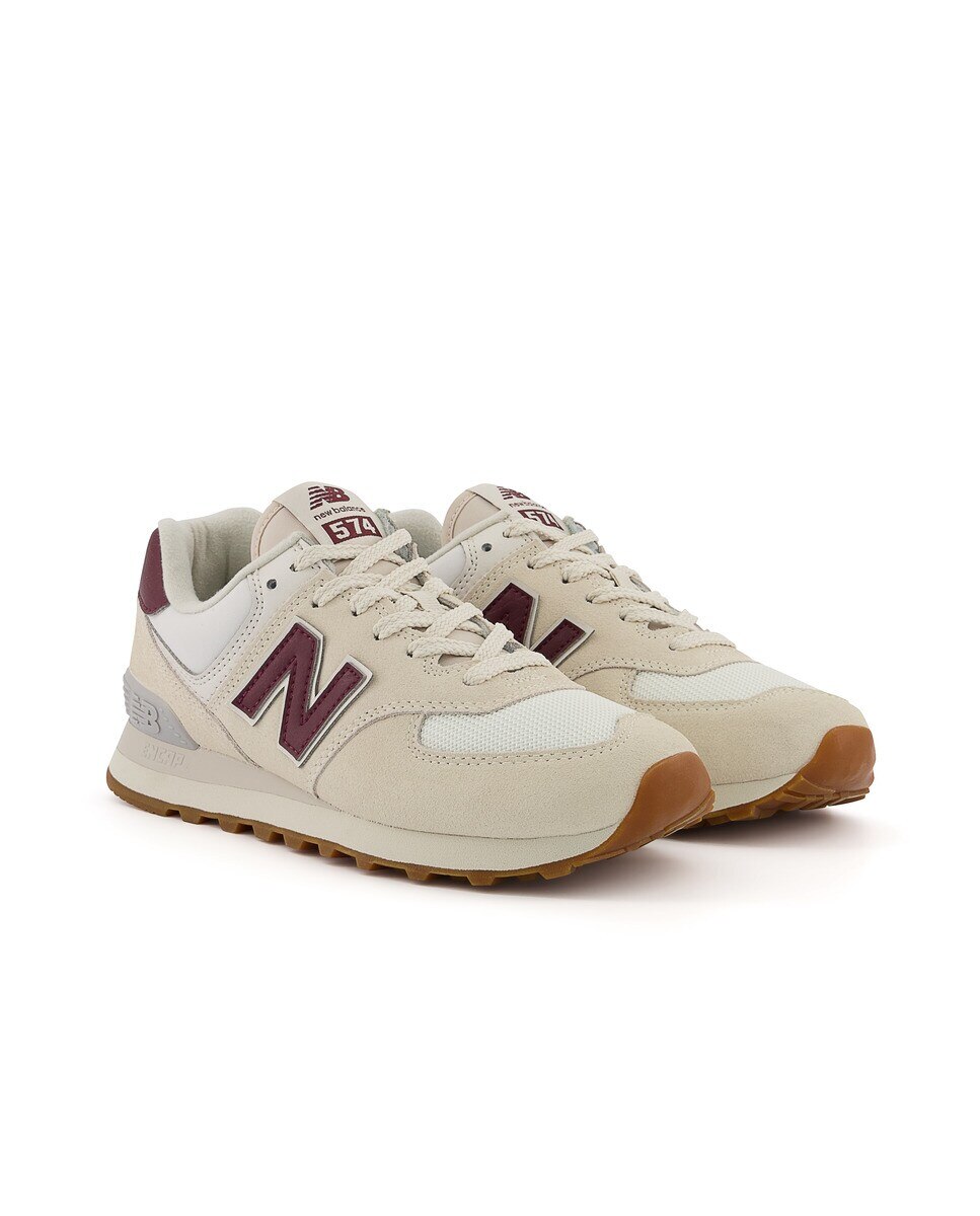 Zapatillas casual de mujer 574 v2 Archive Colors New Balance - Beige / Granate Beige / Granate-2