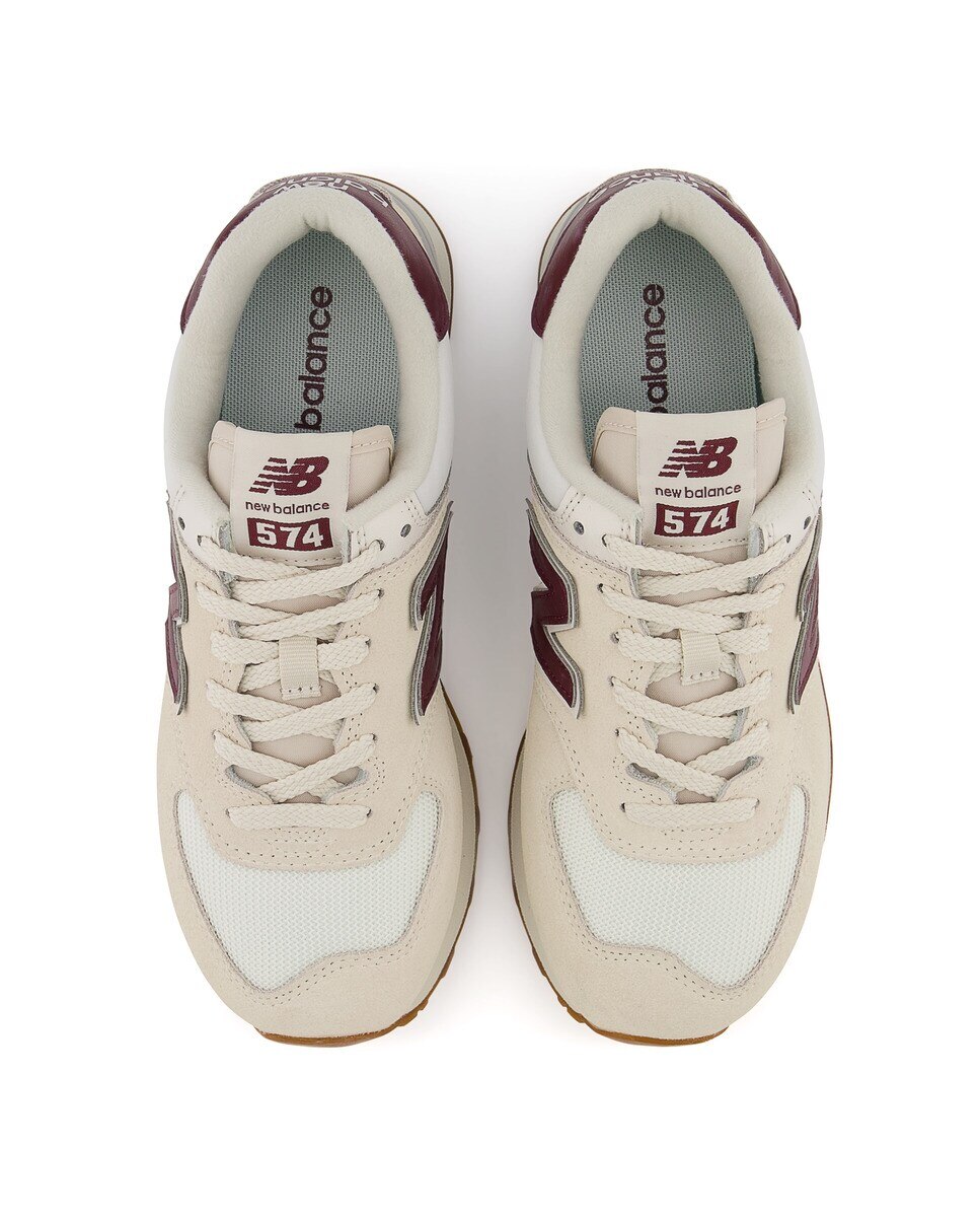 Zapatillas casual de mujer 574 v2 Archive Colors New Balance - Beige / Granate Beige / Granate-3