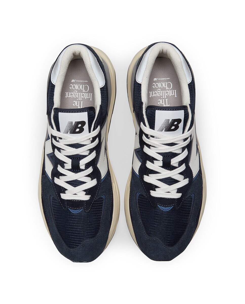 Sapatilhas Casual de Homem 57/40 v1 Vintage Luxe Azul-noite-3