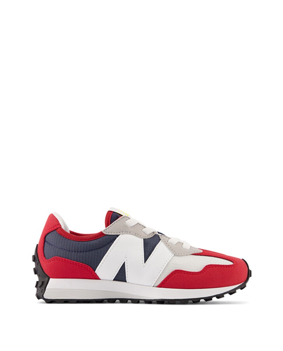 Sapatilhas Casual de Criança 327 v1 Sport Lux Bungee Lace Vermelho / Azul-marinho-1