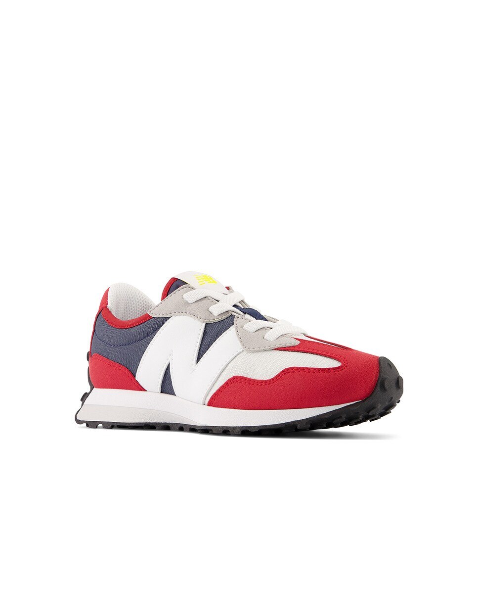 Sapatilhas Casual de Criança 327 v1 Sport Lux Bungee Lace Vermelho / Azul-marinho-2