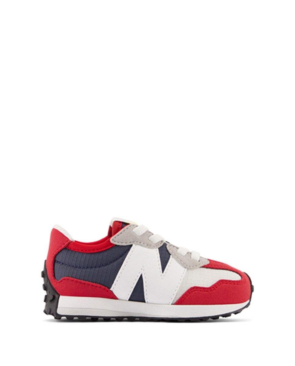 Sapatilhas Casual de Criança 327 v1 Sport Lux Bungee Lace Vermelho / Azul-marinho-1