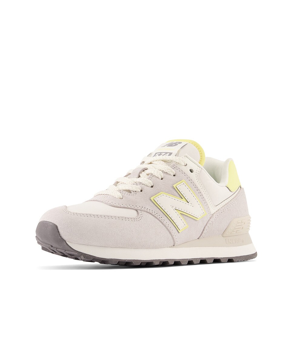 Sapatilhas casual de mulher 574 New Balance Cinzento / Amarelo-7