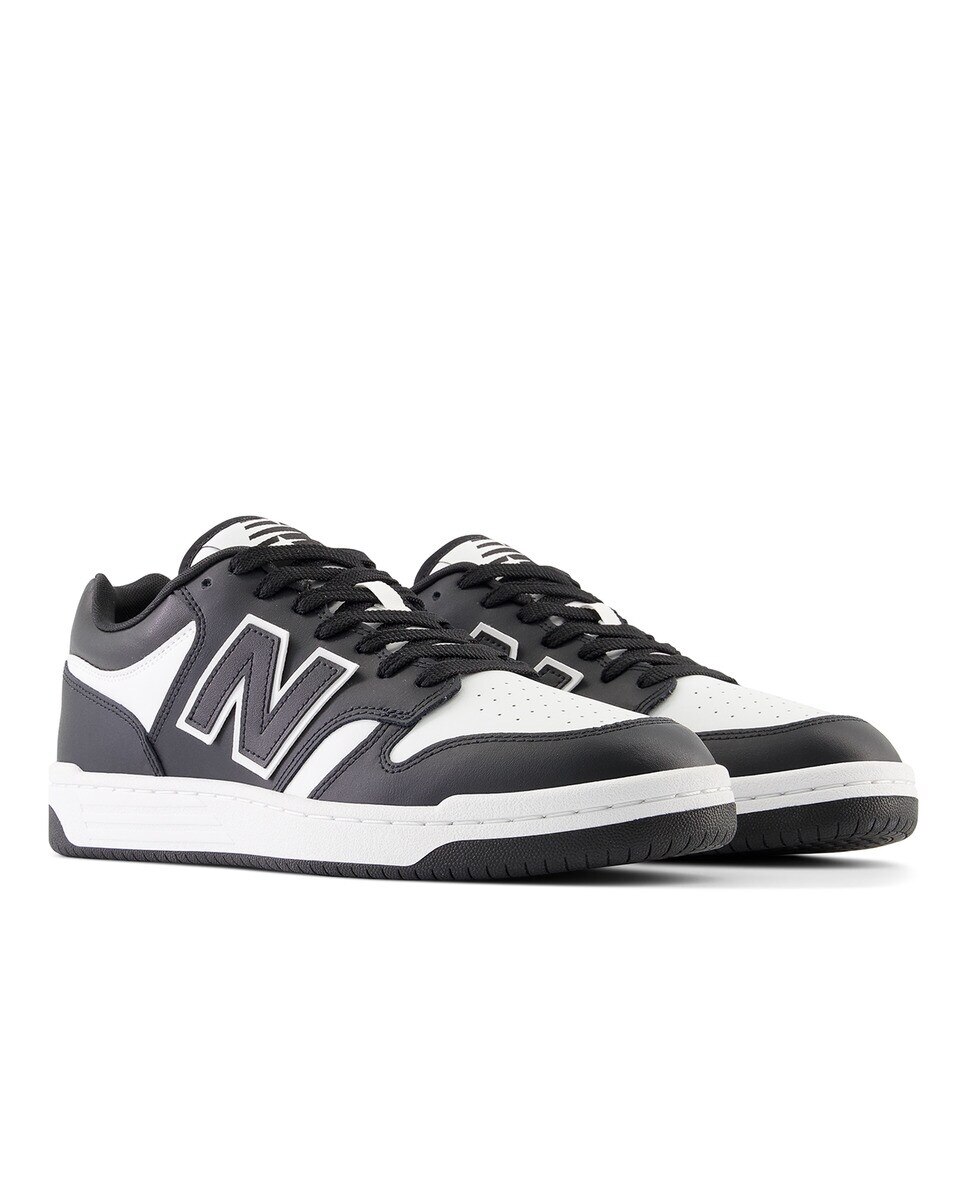 Sapatilhas Casual de Homem Retro Basket 480 Leather Preto / Branco-2