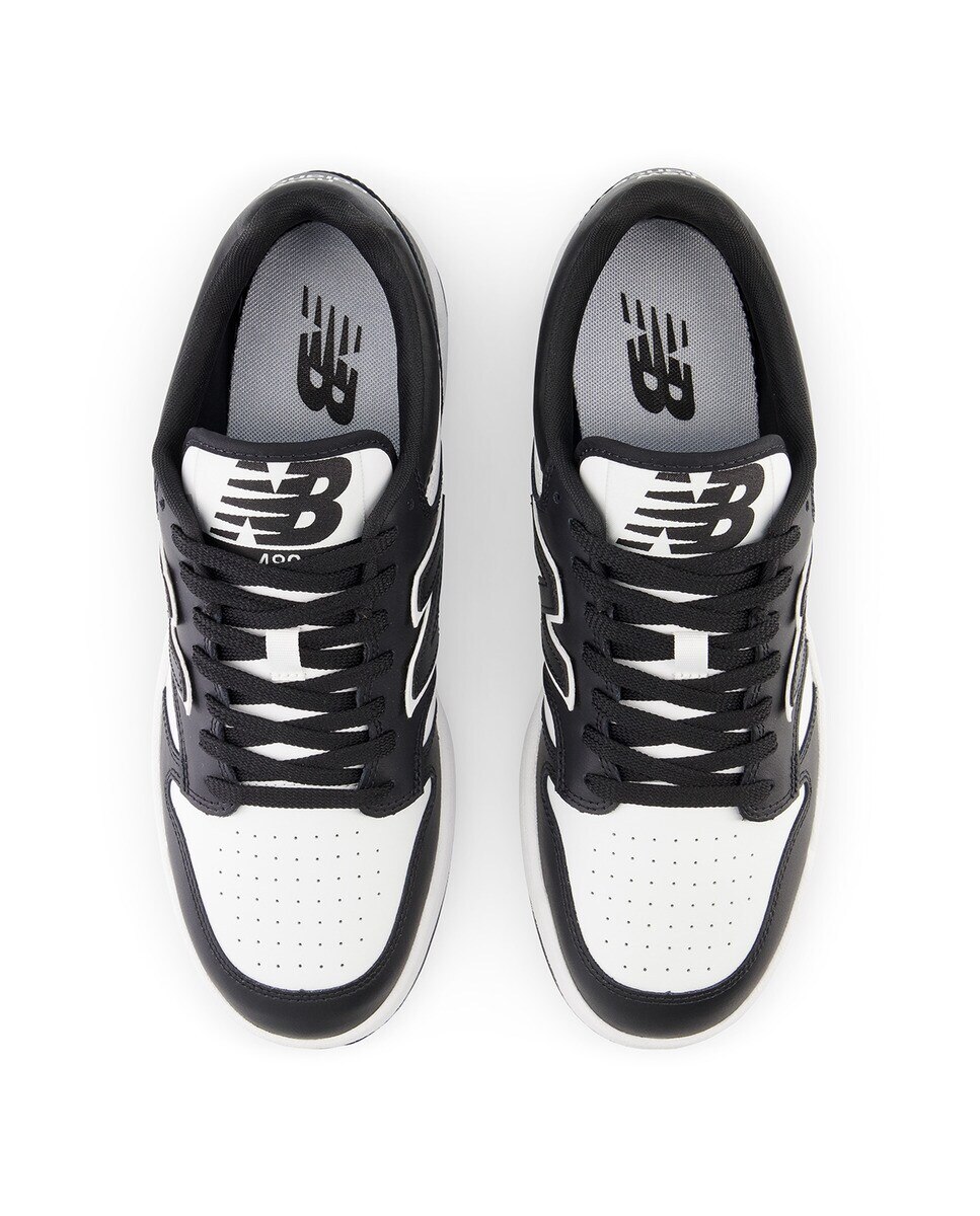 Sapatilhas Casual de Homem Retro Basket 480 Leather Preto / Branco-3
