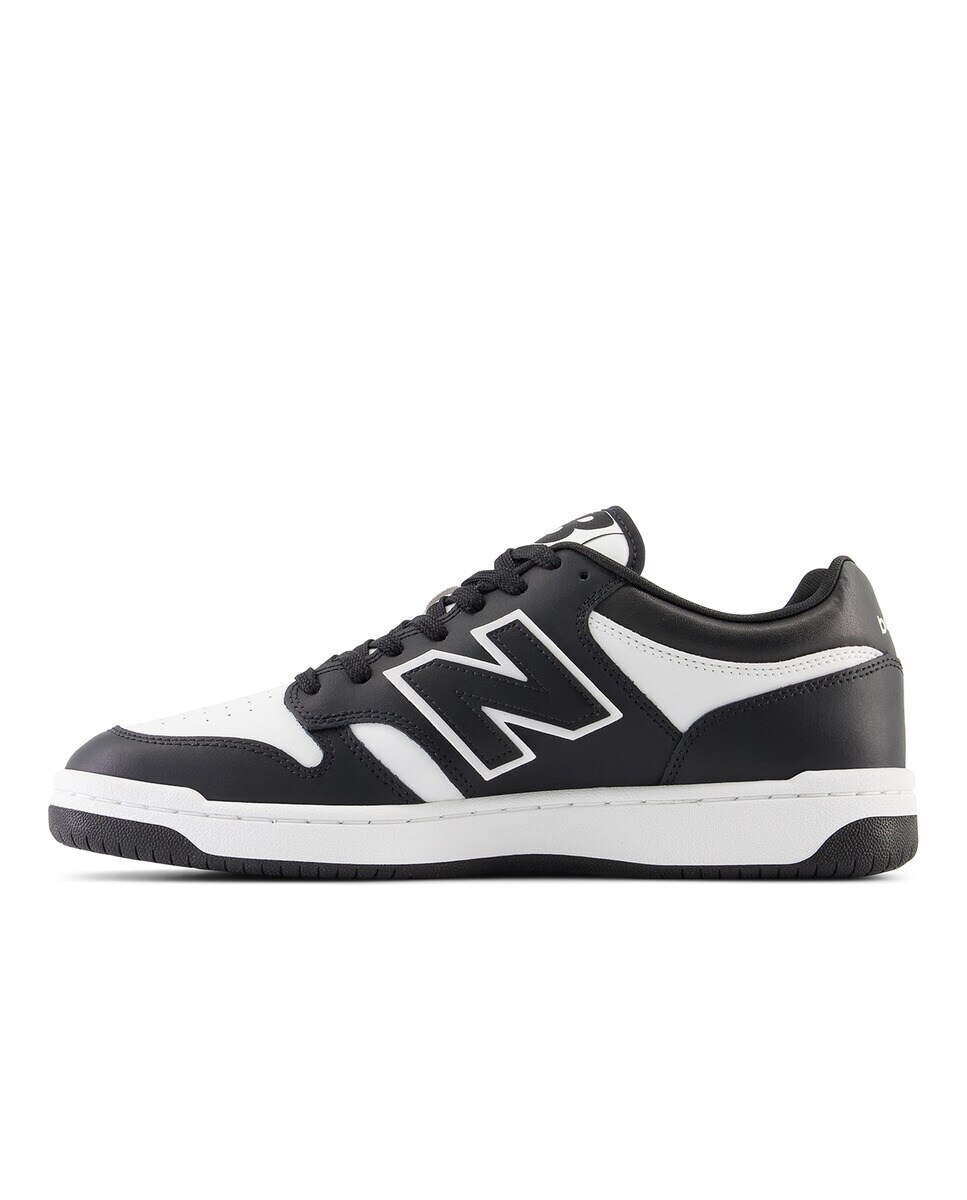 Sapatilhas Casual de Homem Retro Basket 480 Leather Preto / Branco-4