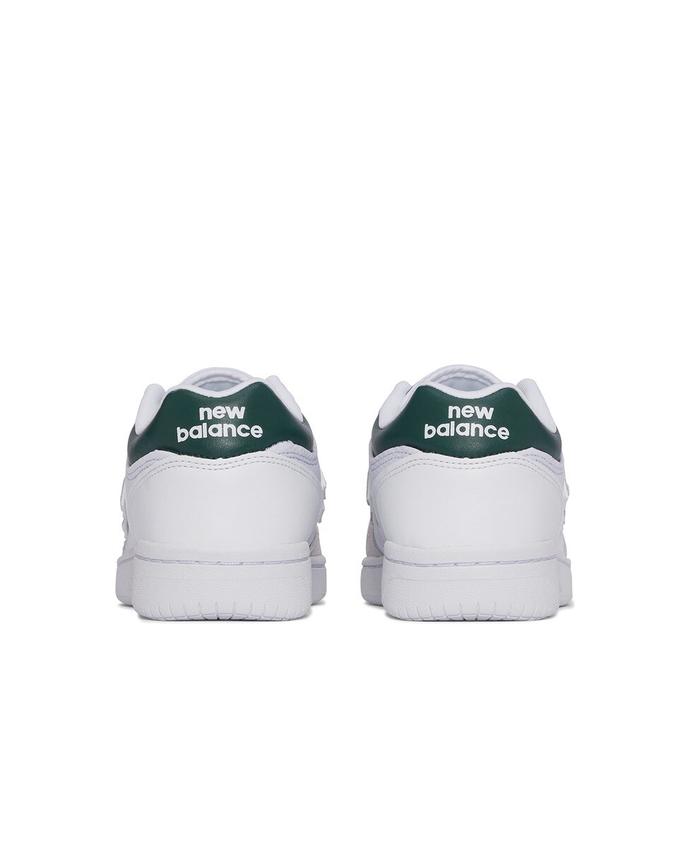 Sapatilhas Casual Unissexo Retro Basket 480 Leather Branco / Verde-5