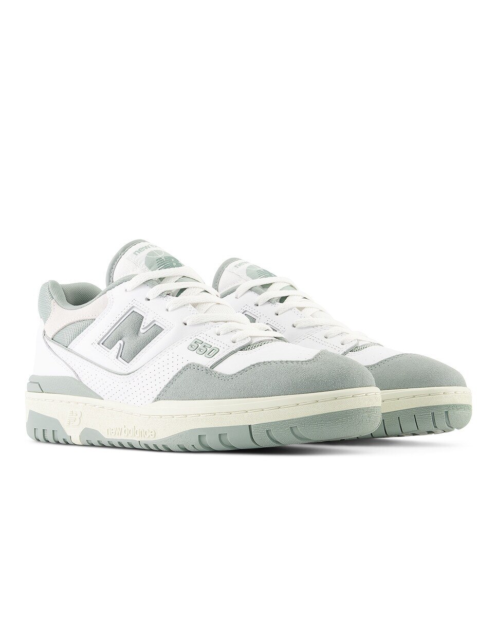 Sapatilhas Casual Unissexo Retro Basket 550 Branco / Verde-2