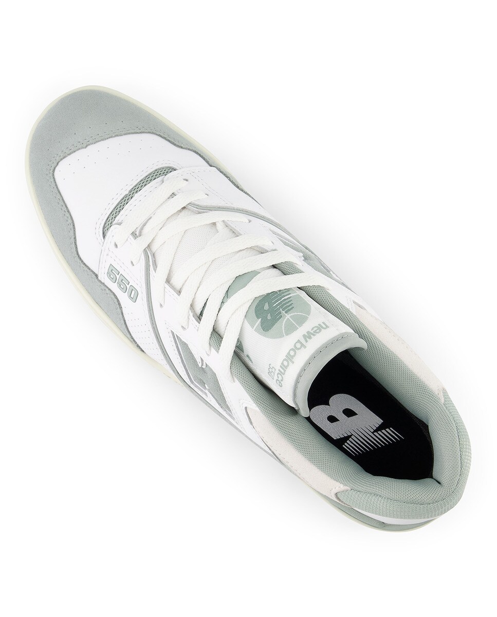 Sapatilhas Casual Unissexo Retro Basket 550 Branco / Verde-3