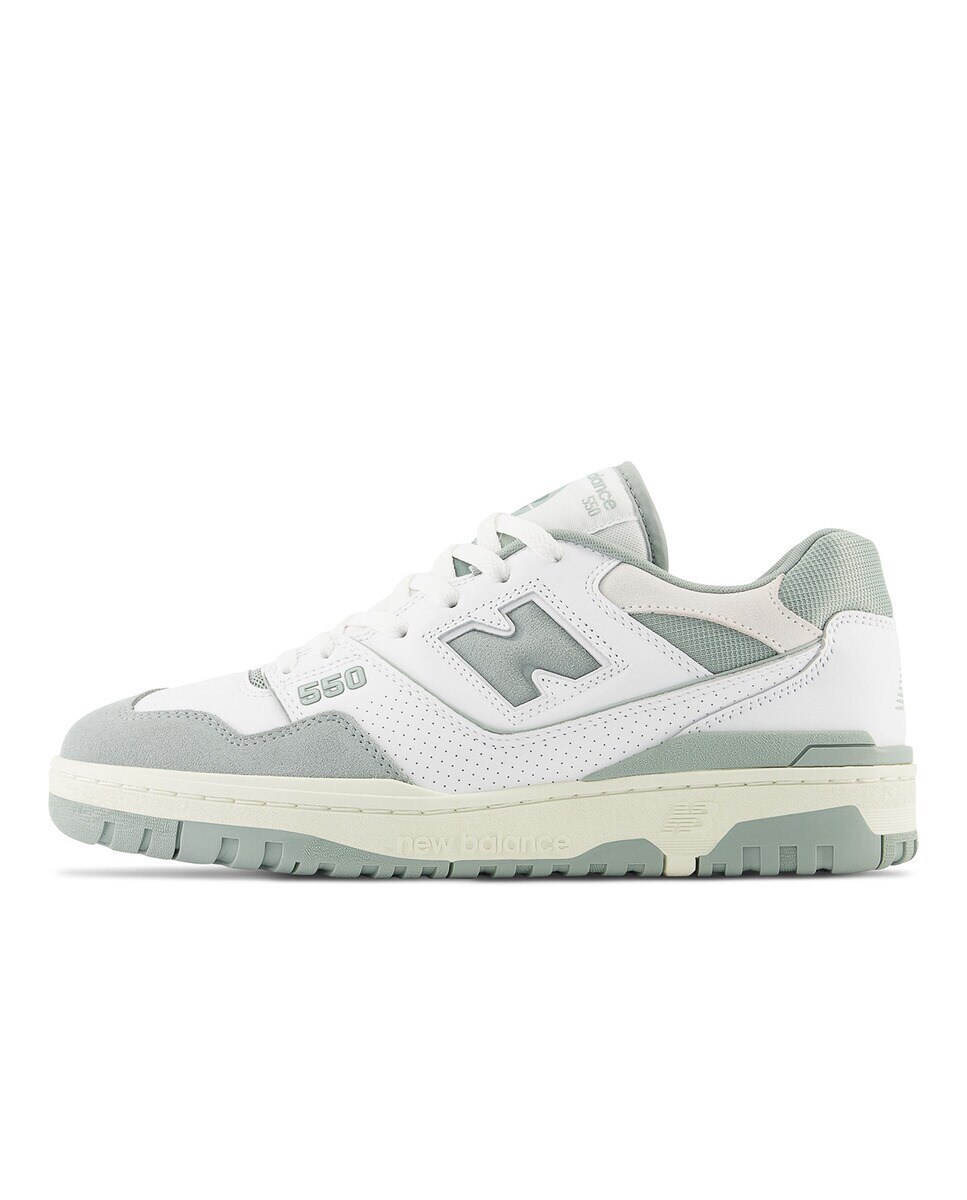 Sapatilhas Casual Unissexo Retro Basket 550 Branco / Verde-4