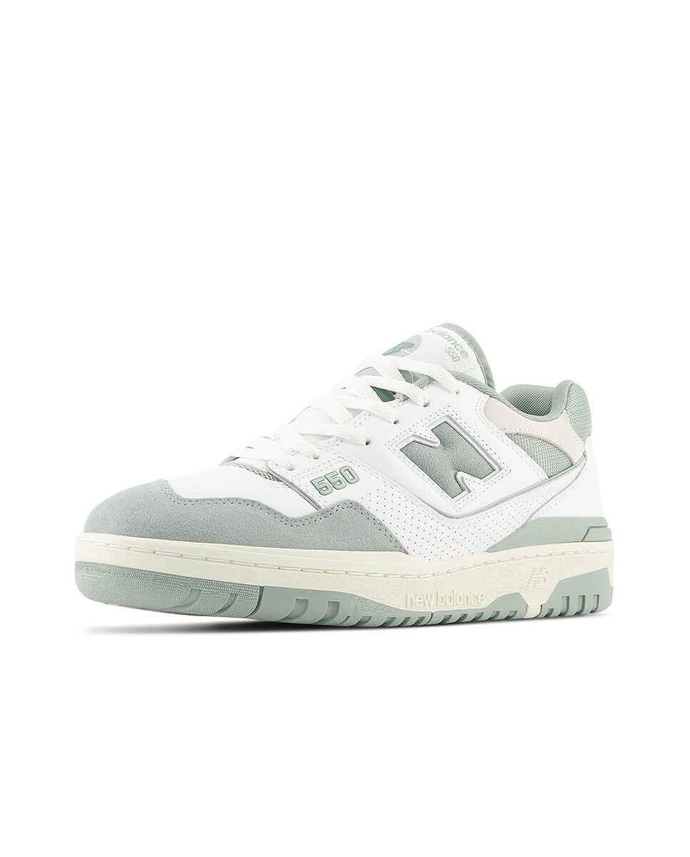 Sapatilhas Casual Unissexo Retro Basket 550 Branco / Verde-7