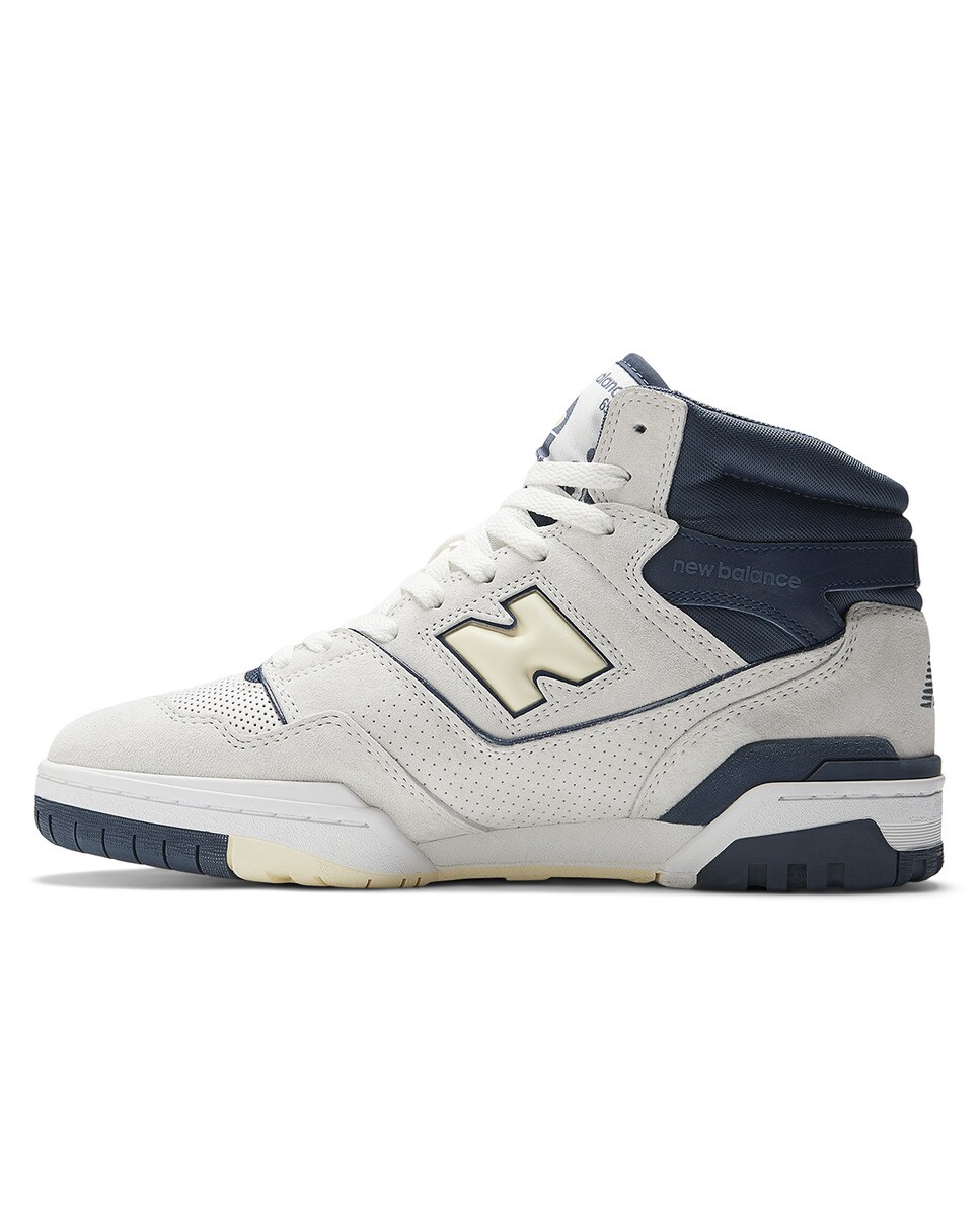 Sapatilhas Casual de Homem Retro Basket 650 PREMIUM Branco / Azul-marinho-4