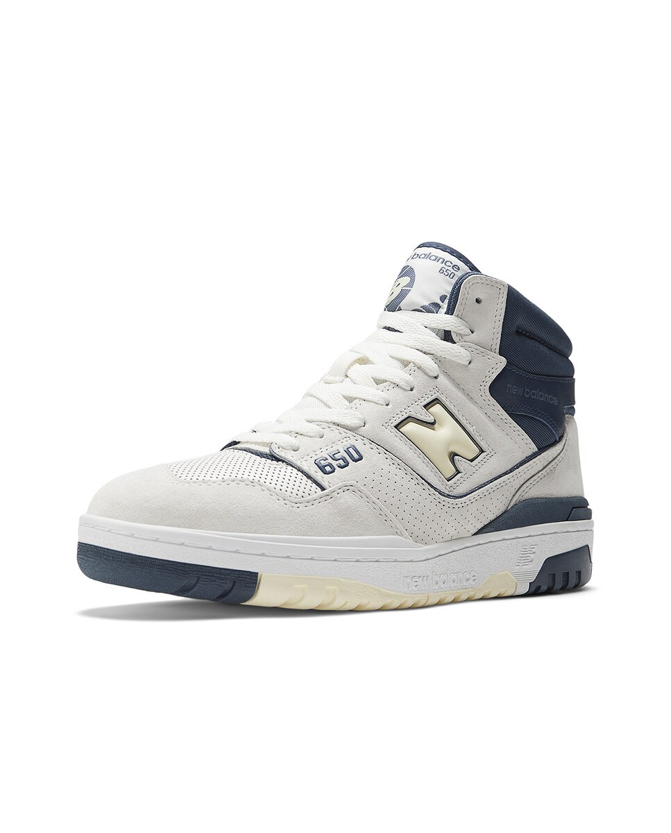 Sapatilhas Casual de Homem Retro Basket 650 PREMIUM Branco / Azul-marinho-7