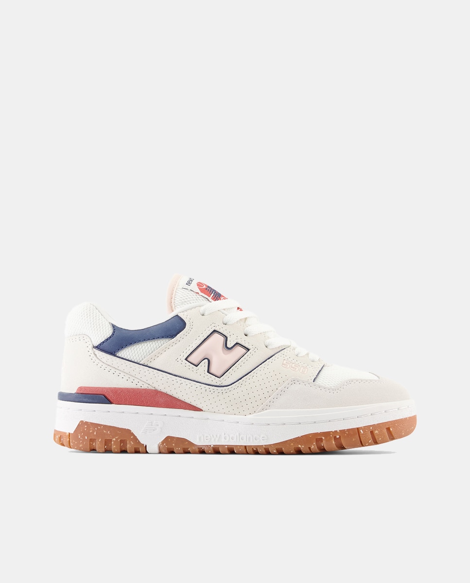 Sapatilhas Casual de Mulher Retro Basket 550 Branco / Rosa-1