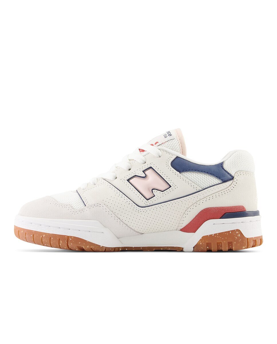 Sapatilhas Casual de Mulher Retro Basket 550 Branco / Rosa-4