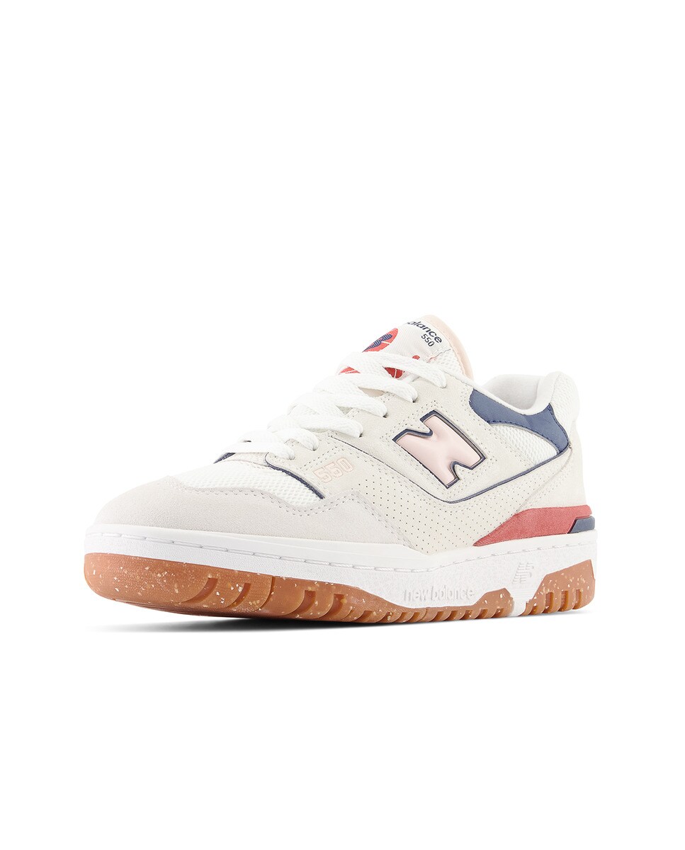 Sapatilhas Casual de Mulher Retro Basket 550 Branco / Rosa-7