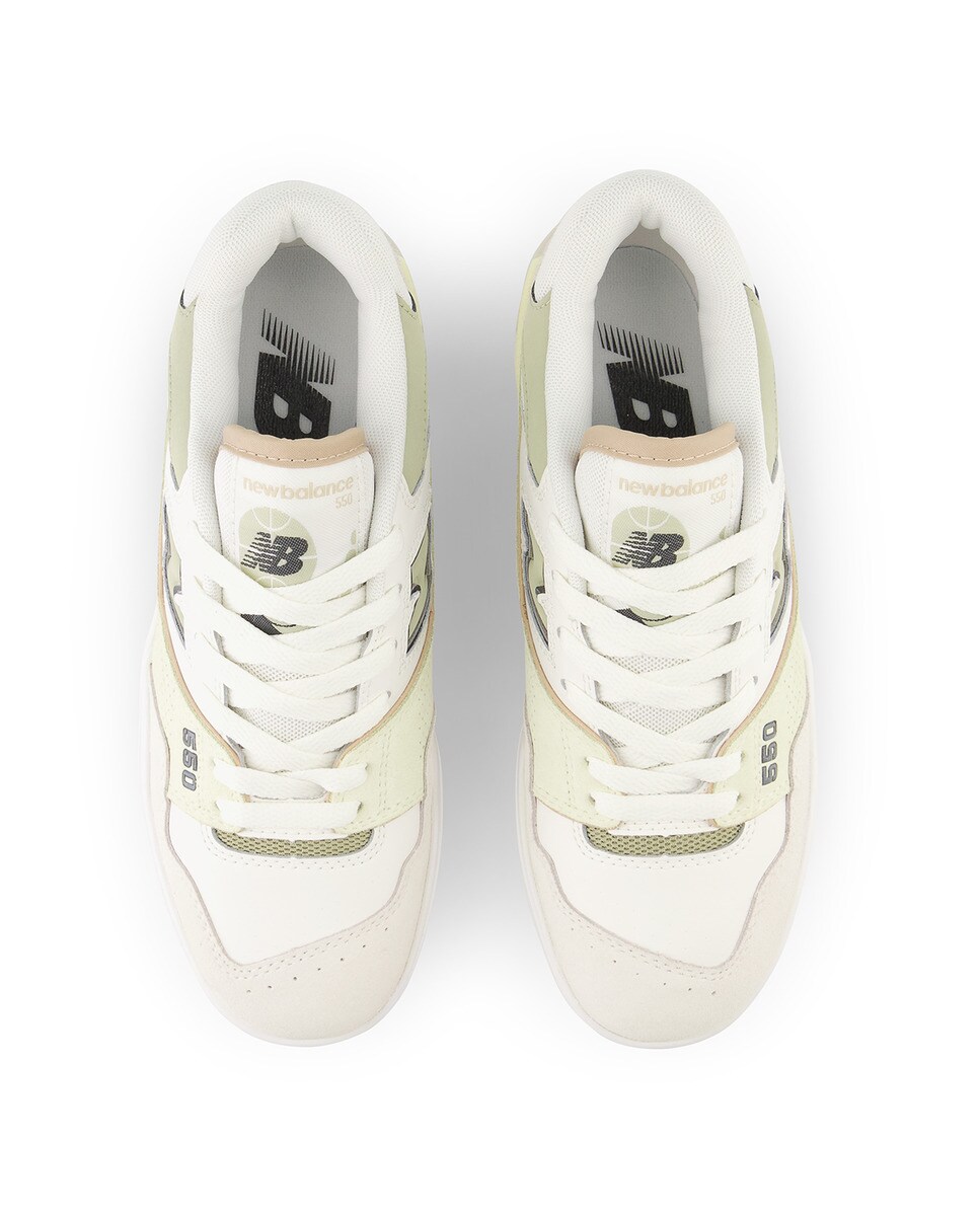 Sapatilhas Casual de Mulher Retro Basket 550 Branco / Verde-claro-3