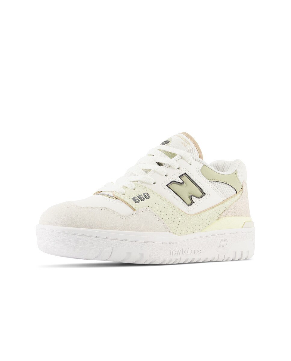 Sapatilhas Casual de Mulher Retro Basket 550 Branco / Verde-claro-4