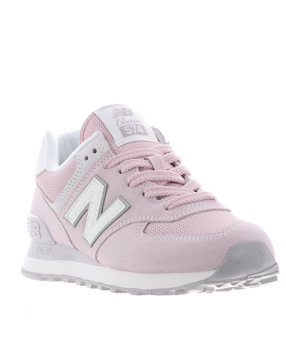 Sapatilhas casual de mulher 574 v3 Evergreen Rosa-2