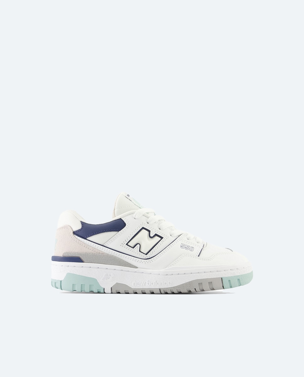Sapatilhas Casual de Criança Retro Basket 550 Branco / Azul-1