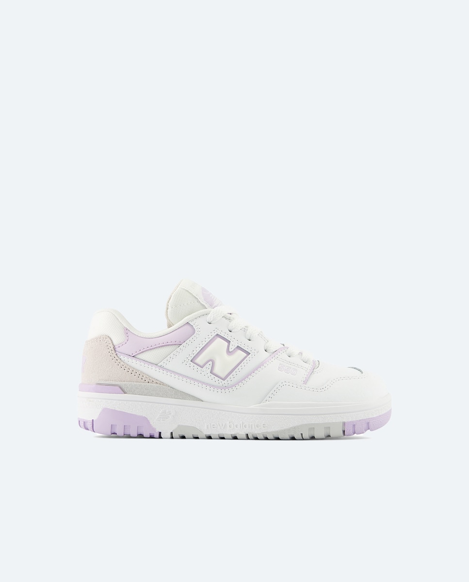 Sapatilhas Casual de Criança Retro Basket 550 Branco / Rosa-1