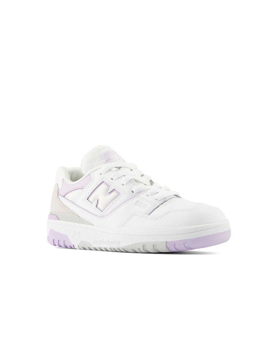 Sapatilhas Casual de Criança Retro Basket 550 Branco / Rosa-2