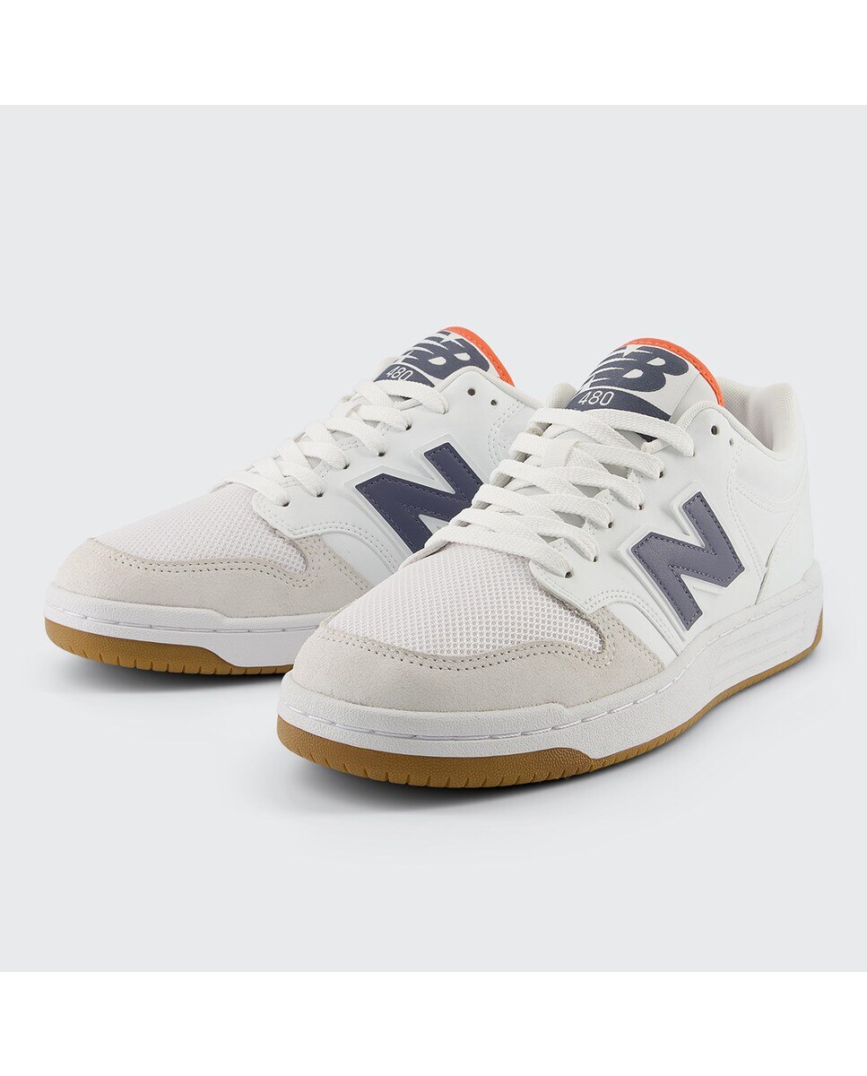 Sapatilhas casual 480 Branco / Azul-marinho-3