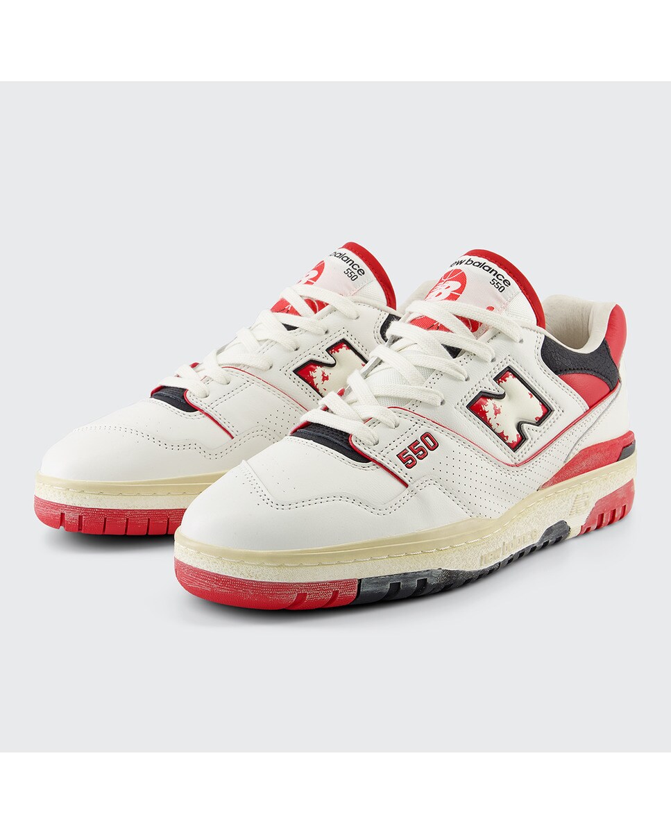 Sapatilhas casual 550 Branco / Vermelho-3