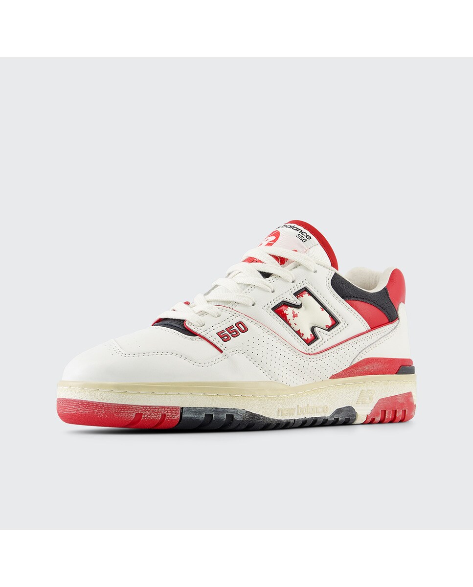 Sapatilhas casual 550 Branco / Vermelho-5