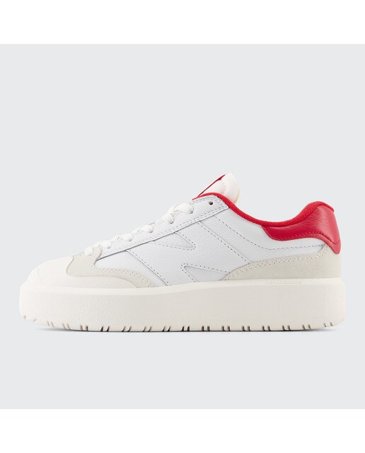 Sapatilhas Casual de Mulher 302 Branco / Vermelho-4