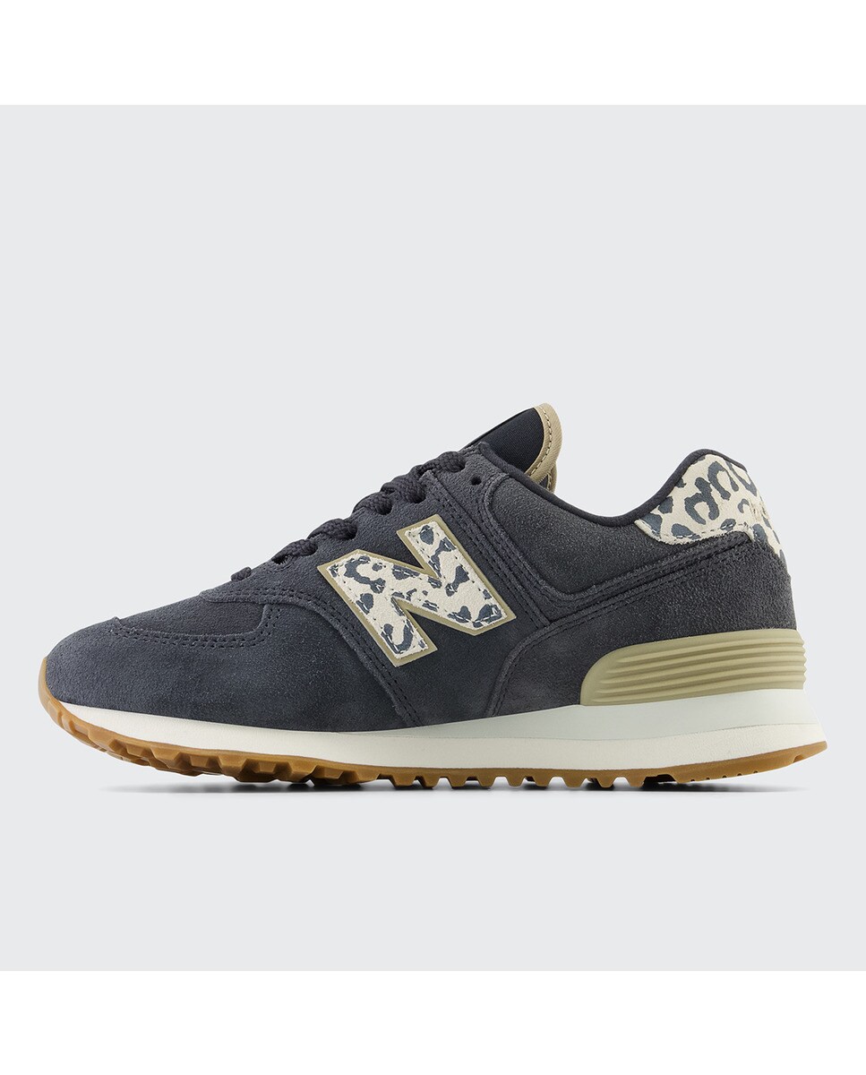 Sapatilhas casual de mulher 574 New Balance Preto / Estampado-3