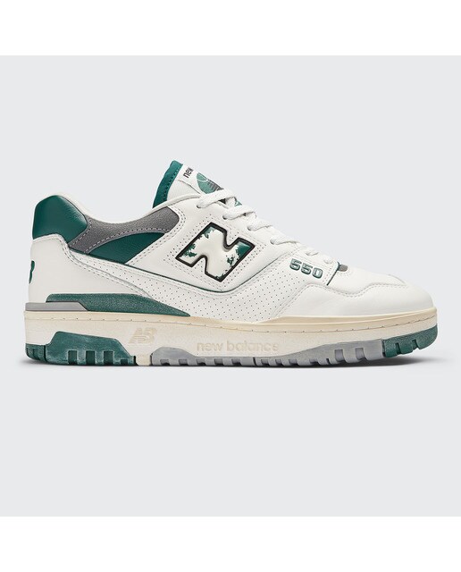 Sapatilhas Casual de Homem BB550 Branco/Verde-escuro-1
