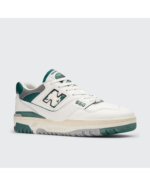 Sapatilhas Casual de Homem BB550 Branco/Verde-escuro-2
